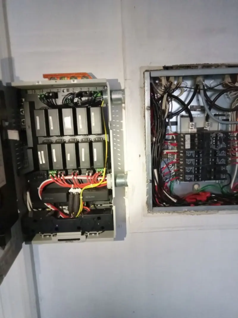 Electrical panel upgrade completed for Security Camera Wiring in Lake of the Pines